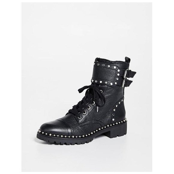 (Sold) Sam Edelman Jennifer Studded Combat Boot - Picture 4 of 13